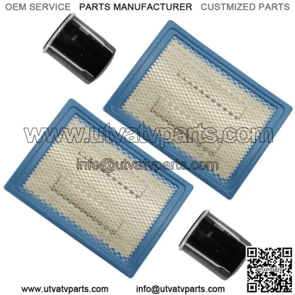 2x Air Filter and Oil Filter Pack For Polaris Ranger Crew XP 1000 2017-2018 (For: Polaris) - Image 5