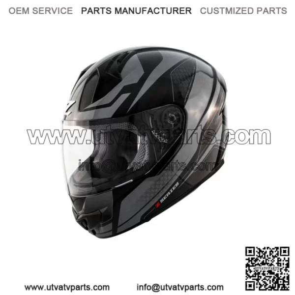 Zox Adult Unisex OEM Dark Silver & Matte Black Odyssey Carbon Vigilance Helmet
