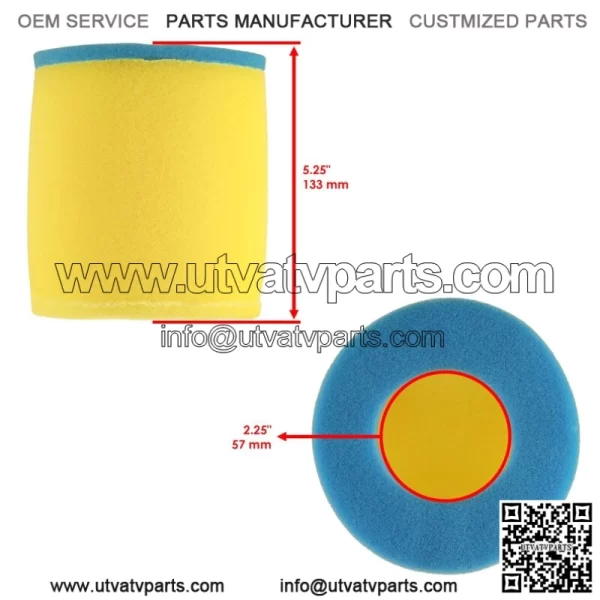2x Air Filter Cleaner For Suzuki LT-Z400F Quadsport Z400 2X4 2003 2004 2005-2007 - Image 2