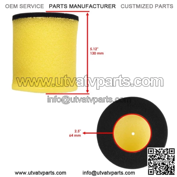 2x Air Filter Cleaner For Suzuki Eiger LT-A400 LT-A400F 2x4 4x4 Auto 2003-2007 - Image 2