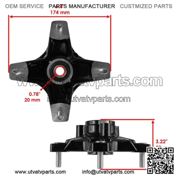 Front Left and Right Wheel Hub for Honda Sportrax 400 TRX400EX 2002 - 2004 Qty 2 - Image 2