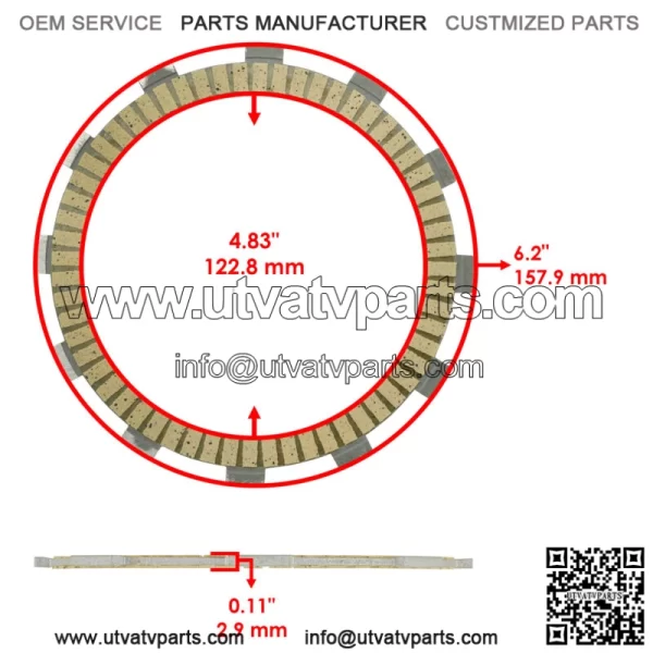 Clutch Friction Steel Plates kit for Kawasaki KLX150L 2014 - 2021 - Image 2