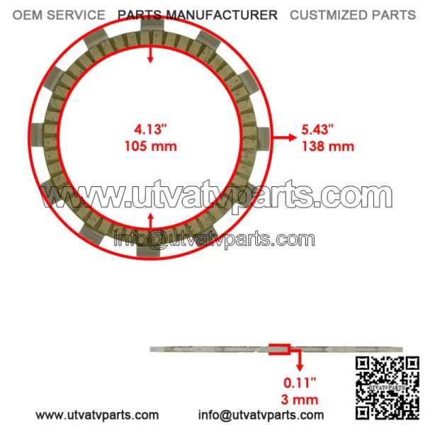 For Yamaha WR250F YZ250FX Clutch Friction Steel Plates Kit 2015 2016 2017 - 2019 - Image 2