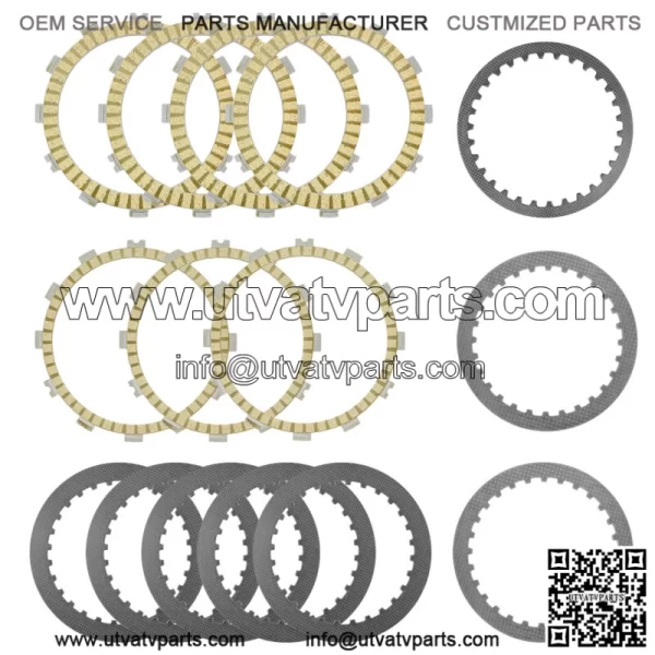Clutch Friction and Steel Plates Kit for Kawasaki W800 EJ800 Cafe 2019 - 2023