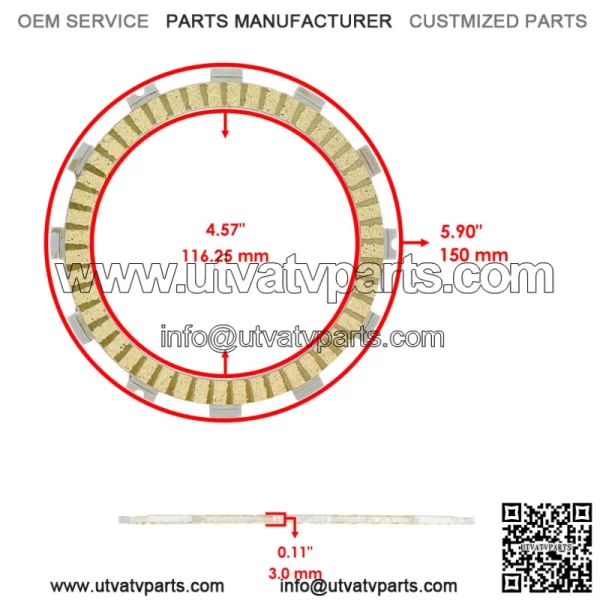 Clutch Friction and Steel Plates Kit for Kawasaki W800 EJ800 Cafe 2019 - 2023 - Image 2