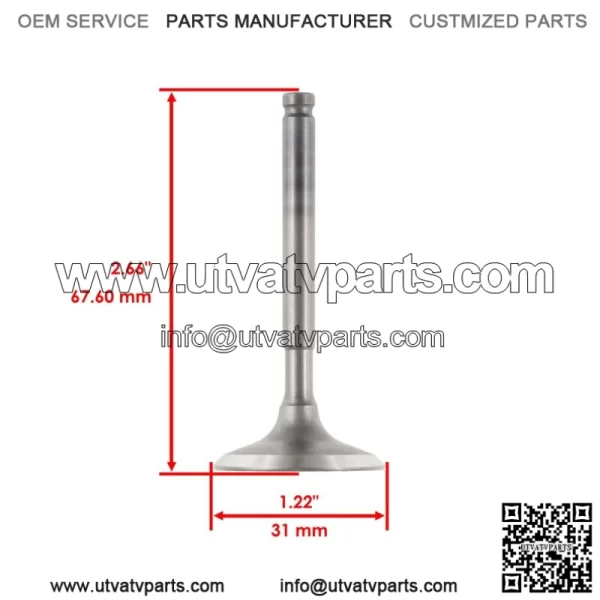 2x Intake Valve Kit for Kawasaki Mule 3000 KAF620G 2007-2008 / 12004-2115 - Image 2