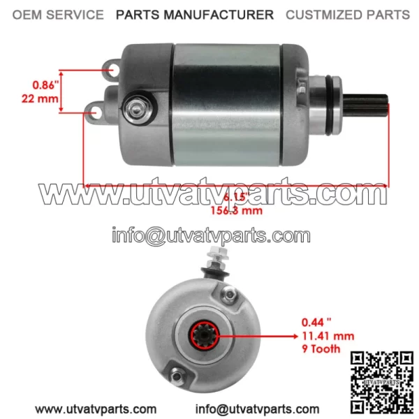 Starter Motor For Yamaha FZ6R 2009-2017 Motorcycle CW 12 V - Image 2