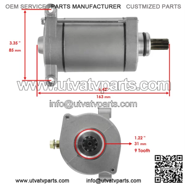 12V Starter and Relay Solenoid for Yamaha Rhino 660 YXR66F YXR660F 4X4 2007 - Image 2