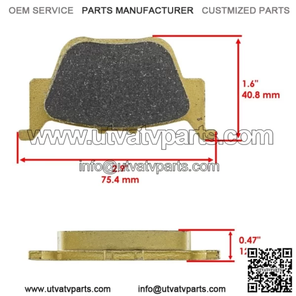 Front Left Right & Rear Brake Pads for Honda Rancher 420 4x4 2009-2023 - Image 2