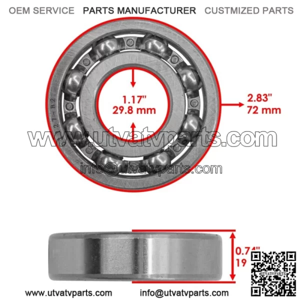 3233714 Gearcase  Bearing For Polaris ATV 1999-2021 - Image 2