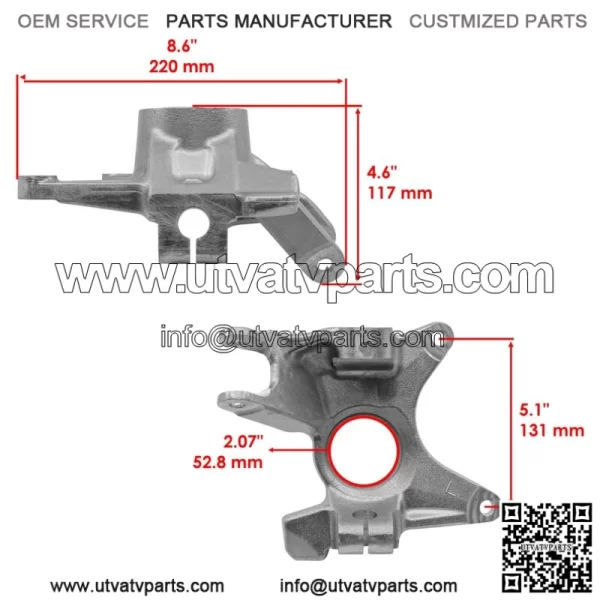 Front Left Right Knuckle Bearing & Circlip for Can-Am Defender HD5 2018 2021 - Image 2